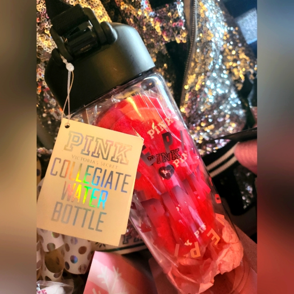 NWT Victorias Secret PINK water bottle/sponge READ AD